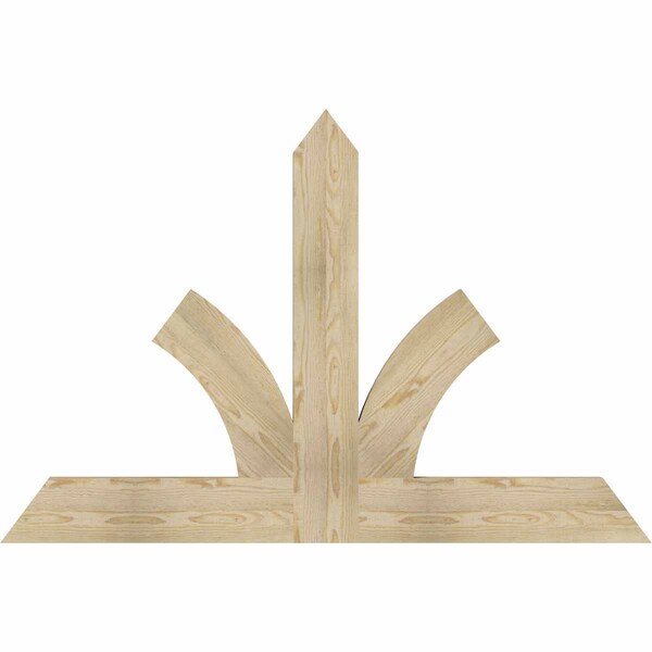 Ekena Millwork Richland Rough Sawn Timber Gable Bracket, Douglas Fir, 60"W x 40"H x 2"D x 6"F, 16/12 Pitch GBW060X40X0206RIC00RDF - main